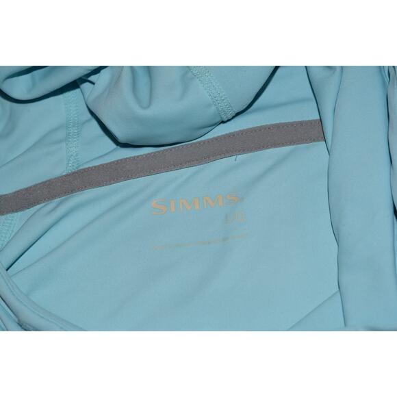 Simms Performance Fishing Hoodie Sun Shirt Womens Size Large SolarFlex UPF 50 - Picture 5 of 6